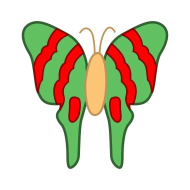 Çizgi film tasarımlı kelebek klip sanatı