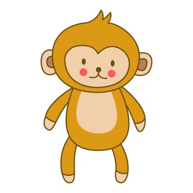 Çizgi film tasarımlı maymun klip sanatı