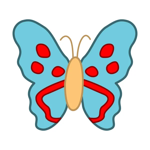 Clip Art Papillon Avec Dessin Animé — Image vectorielle