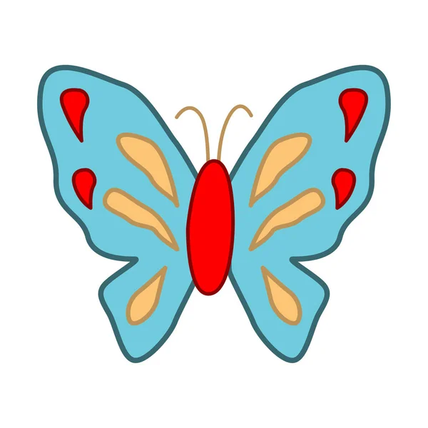 Clip Arte Mariposa Con Diseño Dibujos Animados — Vector de stock