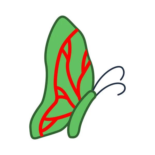 Klip Motýla Kresleným Designem — Stockový vektor