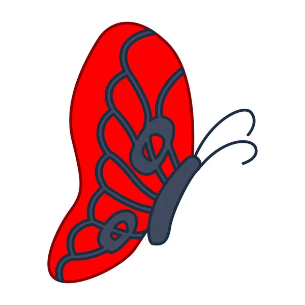Clip Arte Mariposa Con Diseño Dibujos Animados — Archivo Imágenes Vectoriales
