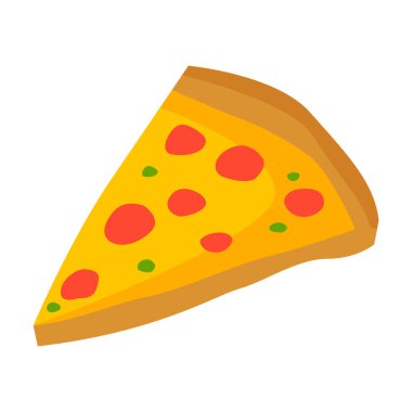 cute food of pizza on cartoon version