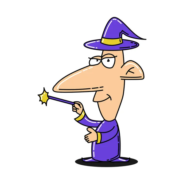 Cute Clipart Wizard Cartoon Version — Image vectorielle