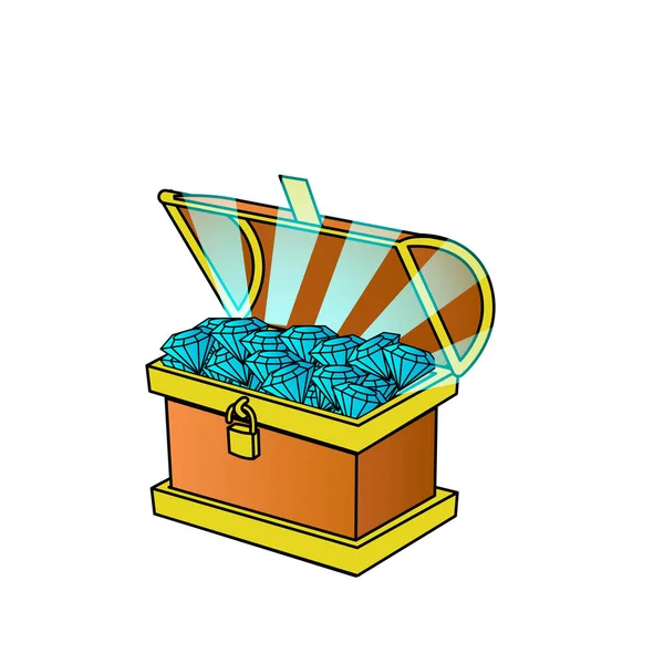 Cute Treasure Cartoon Version — Stockový vektor