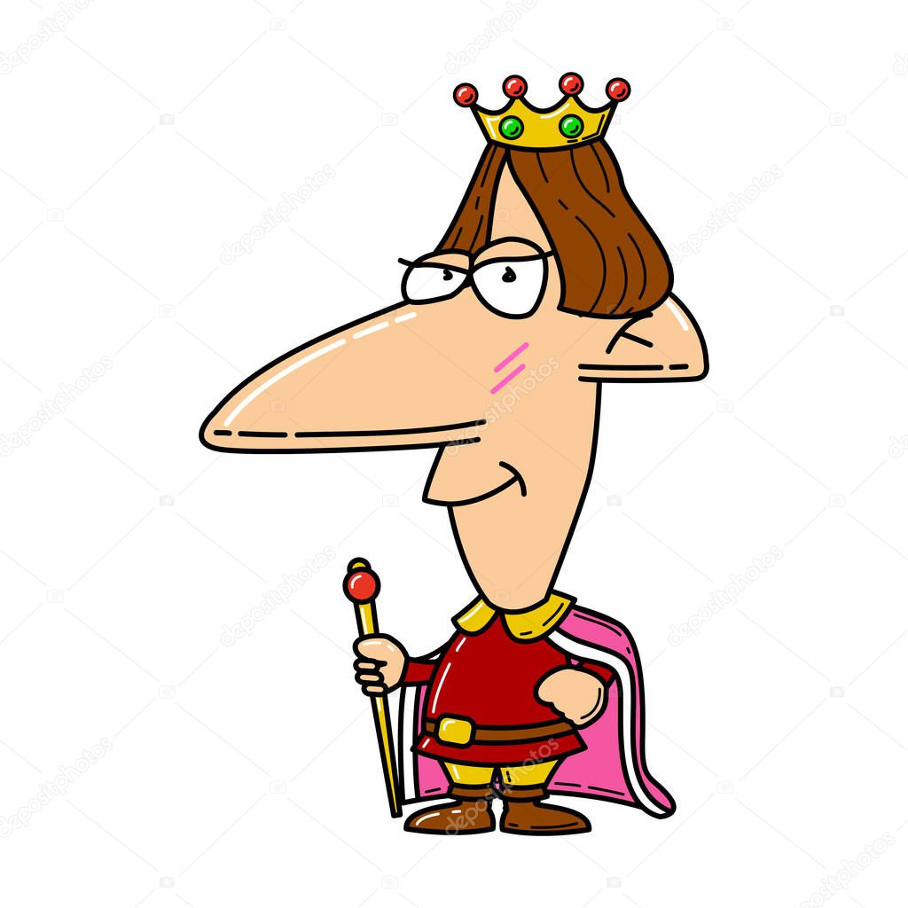 cute clipart of king on cartoon version