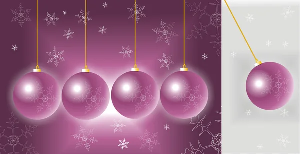 Christmas balls on colour background — Stock Photo, Image