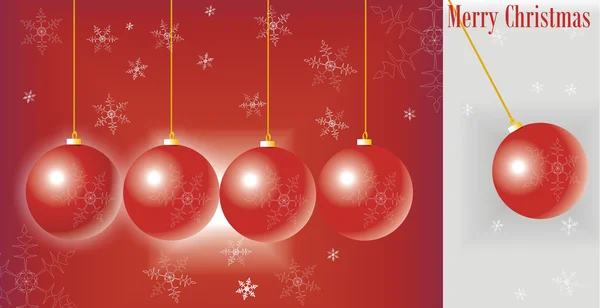 Christmas balls on colour background — Stock Photo, Image