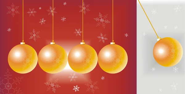 Різдвяні кульки на кольоровому фоні — стокове фото