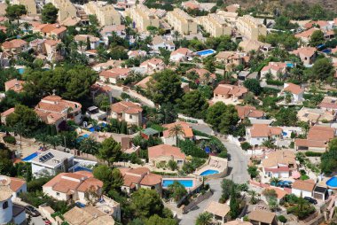 costa üzerinde Villa blanca