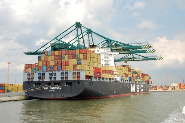 Containers in de haven van Antwerpen — Stockfoto