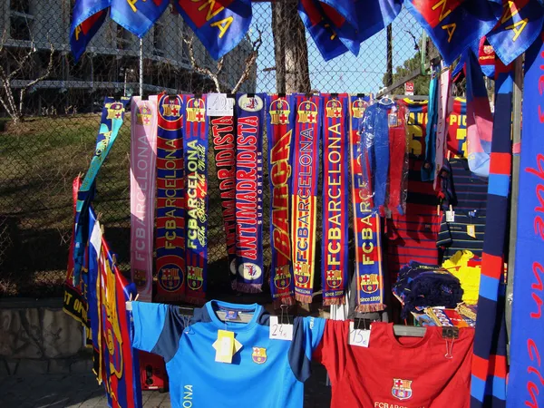 Merchandising de FC barcelona — Fotografia de Stock