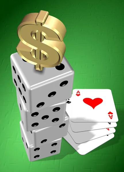 赌博的钱 — 图库照片