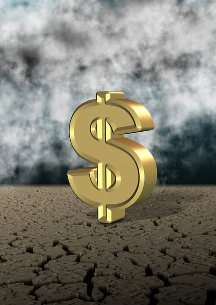 Dolar v poušti — Stock fotografie