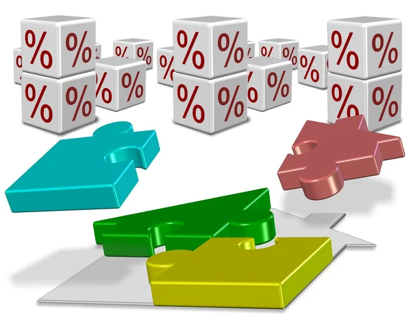 Zinssätze und Hypothekendarlehen Stockbild