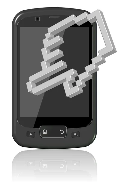 Scherm van de aanraking van de Mobile telefoon — Stockfoto
