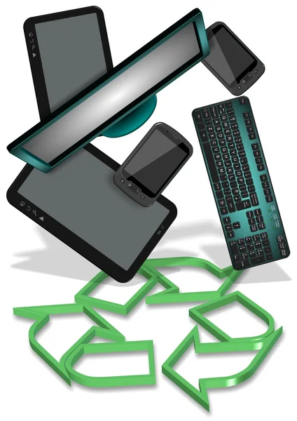 E-afval recycling — Stockfoto