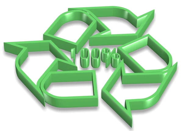 100 Prozent recycelbar — Stockfoto