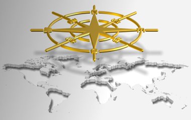 Pusula ve Dünya Haritası