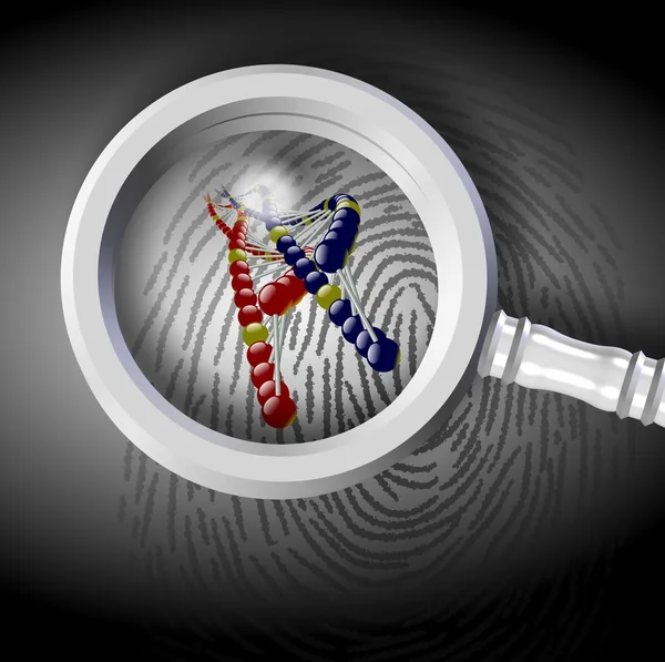 Fingerprint and DNA — Stock Photo, Image