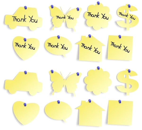 Thank you notes set Royalty Free Stock Photos