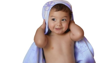 sonra banyo Havlu küçük çocuk