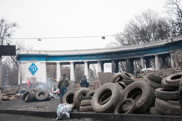 Kiev, Ukraine. Feb 22, 2014. Strike on the Independence square in Kiev. Meeting on the Maidan Nezalezhnosti in Kyiv. — Stock Photo, Image