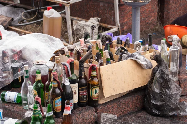 Kiev, Oekraïne. 22 februari 2014. Staking op het Onafhankelijkheidsplein in Kiev. Bijeen, betreffende de Majdan Nezalezjnosti in Kiev. — Stockfoto