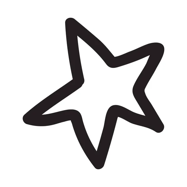 Handgetekende sterren. Doodle star vector illustraties. — Stockvector