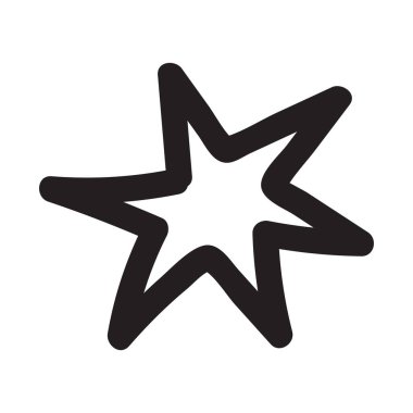 El çizimi yıldızlar. Doodle yıldız vektör çizimleri