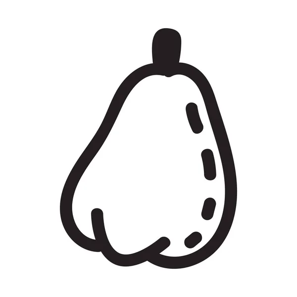 Citrouille Icône Noir Blanc Doodle Pumpkin Sketch Illustration Vectorielle Des — Image vectorielle