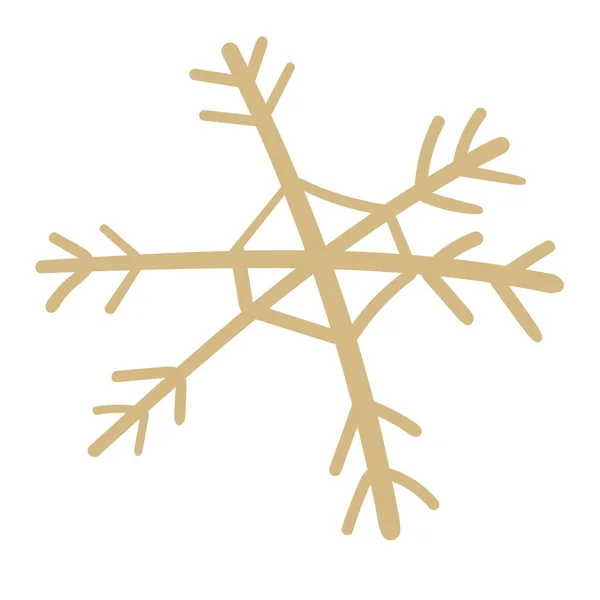 Χειμερινή νιφάδα χέρι ζωγραφισμένο εικονίδιο απομονώνονται σε λευκό φόντο διάνυσμα εικονογράφηση. — Διανυσματικό Αρχείο