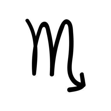 Akrep burcu. Astrolojik siyah sembol simgesi