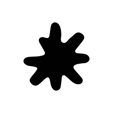 Kar tanelerini karala, beyaz arkaplanda siyah izole simge