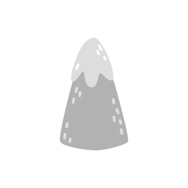 Icona vettoriale di montagna isolata sullo sfondo. Graziosa illustrazione disegnata a mano per infografica, sito web, app — Vettoriale Stock