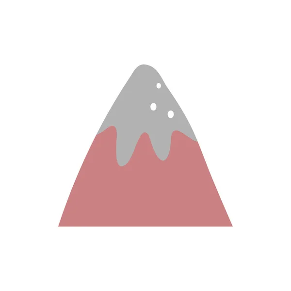 Ícone de vetor de montanha isolado no fundo. Ilustração desenhada à mão bonito para infográfico, site, aplicativo —  Vetores de Stock