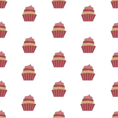 Kek vektör şablonu. Kullanılan el çizimi çizgi film arkaplan tasarımı kavramı