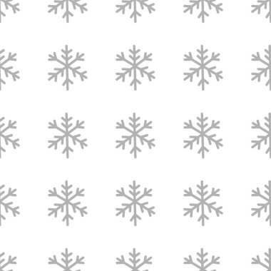 Kar taneleriyle kusursuz desen. Vektör çizimi. Noel veya Yeni Yıl tasarımı için kış arkaplanı.
