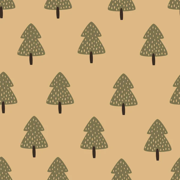 Colorful trees seamless pattern background. Decorative wallpaper, good for printing. —  Vetores de Stock