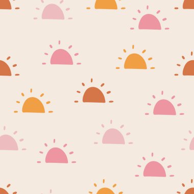 Elle çizilmiş modern, kusursuz desen. Pastel grunge arka planı. Vektör illüstrasyonu