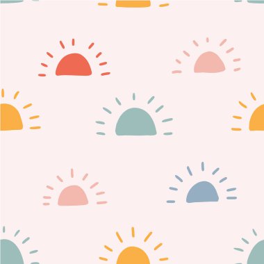 Elle çizilmiş modern, kusursuz desen. Pastel grunge arka planı. Vektör illüstrasyonu