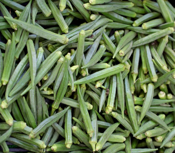 Okra pile — Stock Photo, Image