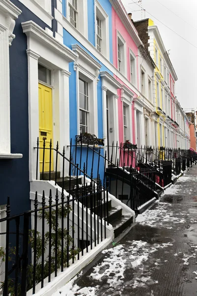 Pastel houses street — Stock Photo, Image