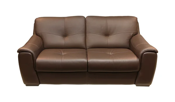 Kulit sofa coklat — Stok Foto