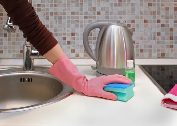 Kitchen cleaning — Stock Photo, Image