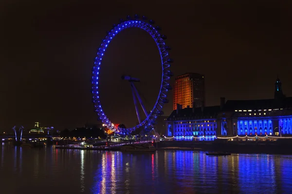 London eye nacht — Stockfoto