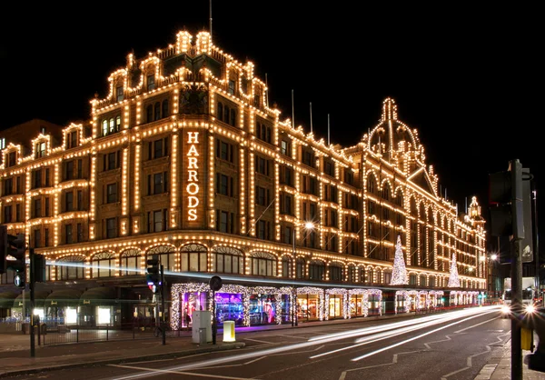 Harrods gece — Stok fotoğraf