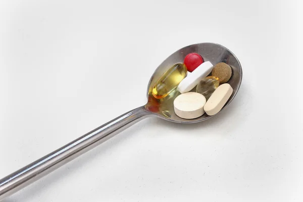 Pills spoon — Stock Photo, Image