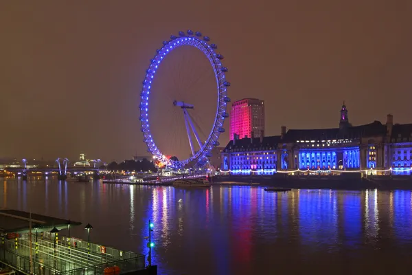 London Eye night — Stock Photo, Image