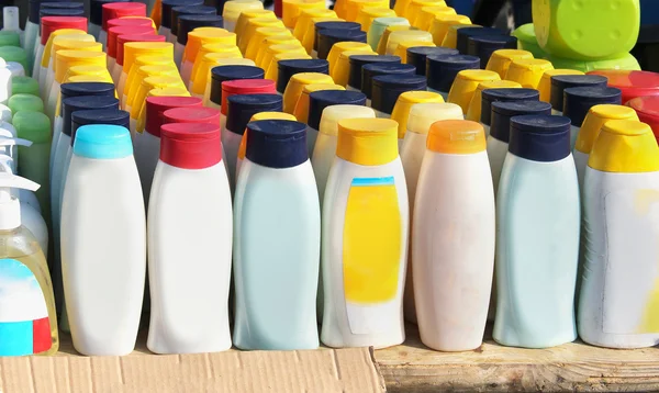 Toiletries bottles — Stock Photo, Image